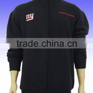 Men's full zipper embroidery sweat shirts