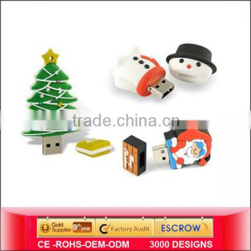 Hot selling Christmas Day Promotion Gift Usb Thumb Key Chain Usb Drive