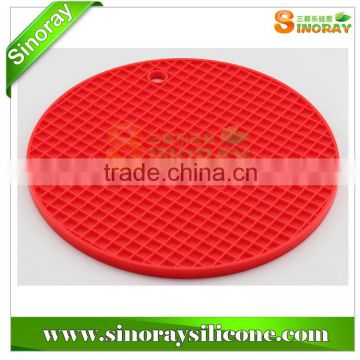 Anti Slip Round Shape Silicone Foldable Trivet