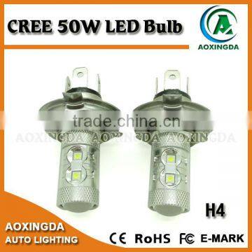 h4 50w cree led headlights head lamps bulbs