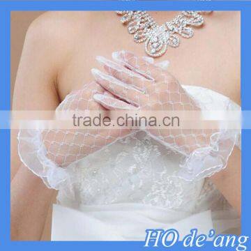 Hogift New Arrival Applique Lace Bridal Glove Wedding Accessory