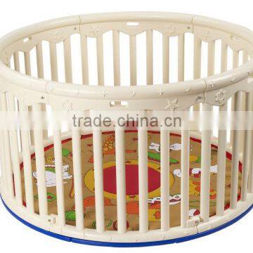 Round Baby Plastic playpen with cushion