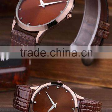 2 Hands Mens Slim Wrist Watch Waterproof Mens Analog Watch