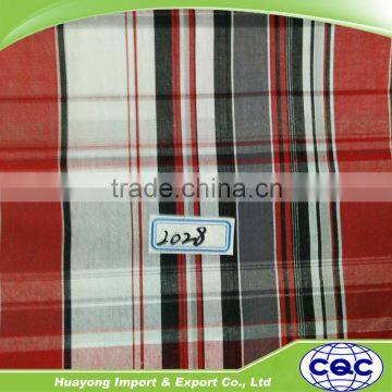 cotton checked plaid fabric for mens shirts fabric