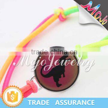 Dinosaur Pattern With Black Enamel Mood Color Changing Gemstone Charm Bracelet for Sale in Yiwu Market