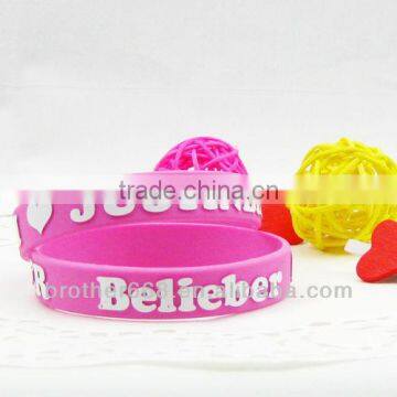 Cheapest printing silicone rubber wristband/embossed or debossed silicone wristbands