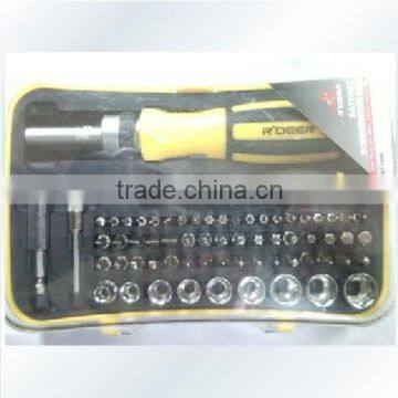 65 Piece Ratcheting Screwdriver Set With Sockets & Bits