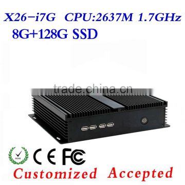 Linux Embedded Thin Client Fanless Industrial Mini PC Intel I7 2637M 8gb Ram Computer Networking Linux Embedded Thin Client