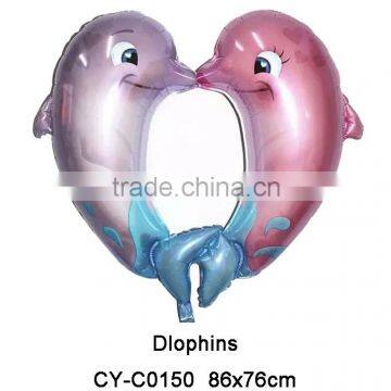 2016 Lovely Dlophin shape Helium Balloon for love wedding Decoration