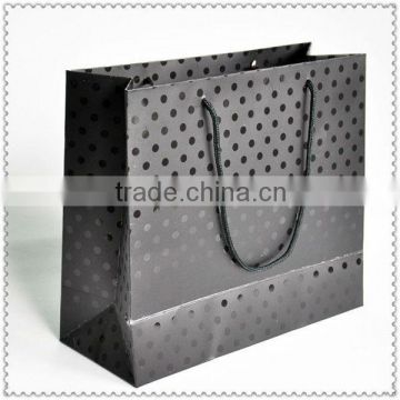 2013 New Product Black Colorful Paper Gift Branded Bag with Handle