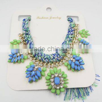 Wholesale gemstone statement necklace, fashion necklace, charm necklace