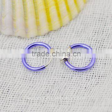 Dongguan Direct Supply Nickel Free Rainbow Fake Plastic Nose Rings