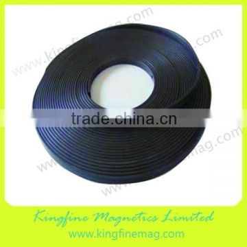 Flexible rubber magnetic strip plain brown,one side is magnetic