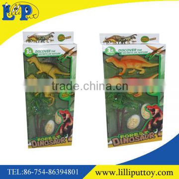 Dinosaur set toy with trees and egg