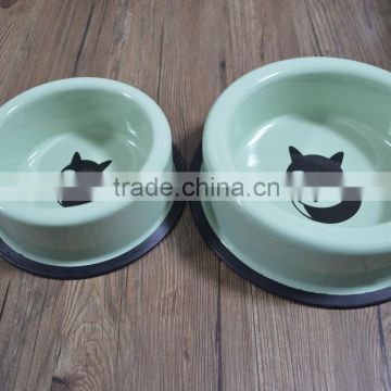 1023LS Enamel pet pot set,ceramic pet pot