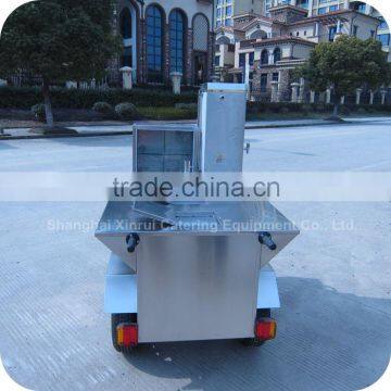 2014 HOT!!! Single Side Advertising Western White Coffee Push Kitchen Shop Cart Equipment XR-CC120 A