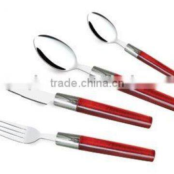 Stainless steel flatware with colored handle T072