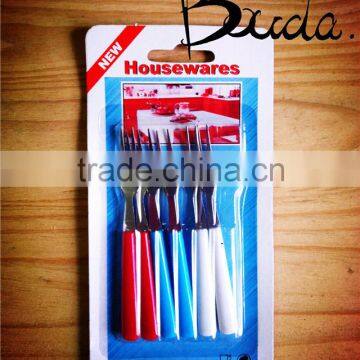 Mini hot sale cheap price stainless steel food fork/ fruit fork BD-B9338