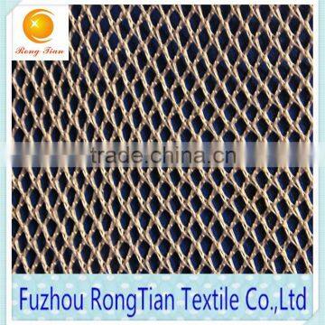 Cheap price white 100 polyester tricot diamond mesh fabric for suitcase