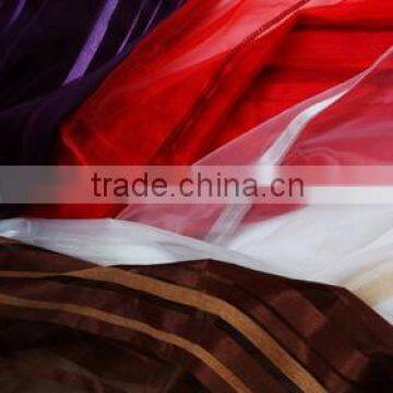 Organza curtain fabric with lines