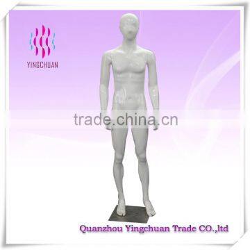 Window display man white glossy full body mannequin