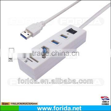 High speed 4 Port USB 2.0 HUB with switch in factory price