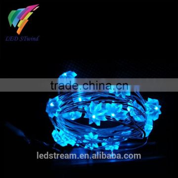 Latest Octagonal Flower LED Silver Color Copper wire string lights Fairy Lights for Christmas Holiday Lighting