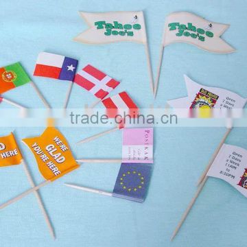 wooden flag pick