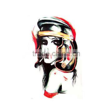 Beauty Portrait Art Tattoo Custom flash Temporary Tattoo Sticker