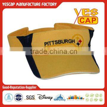 yellow cotton sun visor cap and hat