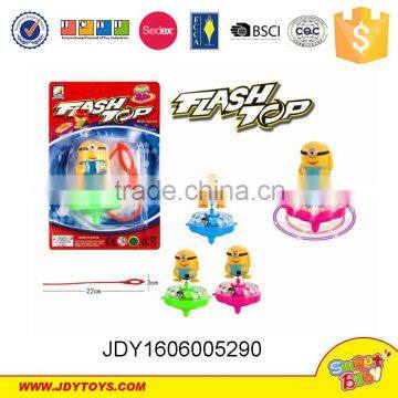 Plastic cute flash laser top ,promotion magic party cartoon gift,kids fun play game light up toys