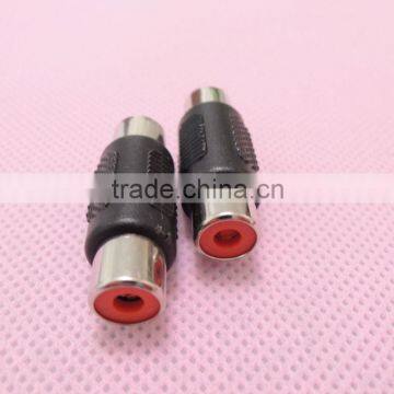 Audio system red-black RCA female to RCA female connector adapter