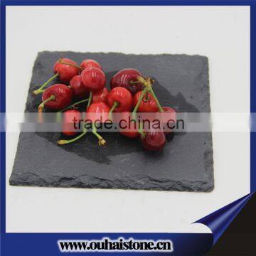 [factory direct]25.4X25.4cm Natural Laser Slate Plate Square Resturant Plates