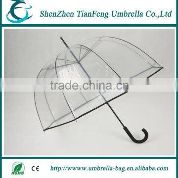 2015 Shenzhen Factory New Design Waterproof Fabric Tansparent Rain Umbrella