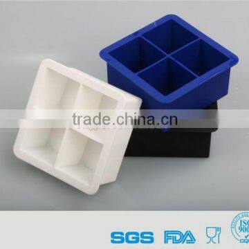 Kingdom Extra Large 4.5cm Home Ice Cube 4 Square Silicone Ice Cube Mold Icecube Tray Mould