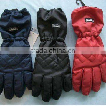 100% polyester taslon ski gloves