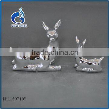 ODM christmas decoration small ceramic reindeer figurines wholesale