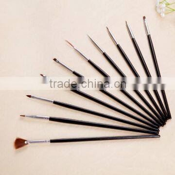 2015 Black Handle Nail Dust Brush 10pcs Acrylic Nail Art Brush Set photo-3