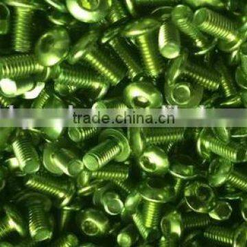 M3 Green Aluminum Screws and Lock Nuts, Screw and Washer