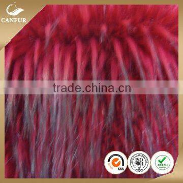 Very beautiful printed long pile fake fur fabric