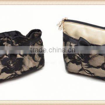 2014 NEWEST Polyester Cosmetic Bag Lady Lace make up bags