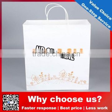 Full Colors Printing White Kraft Paper Bag