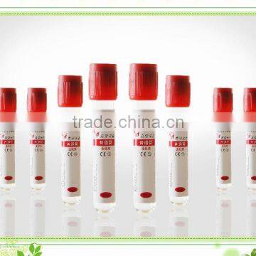 13*100 6ml Vacuum Blood Collection Plain Tube CE/ISO