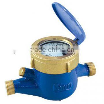 Brass Multi jet vane wheel liquid sealed type water meter