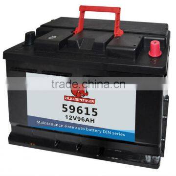 59615 DIN Standard 12v96ah car battery made in korea batteries