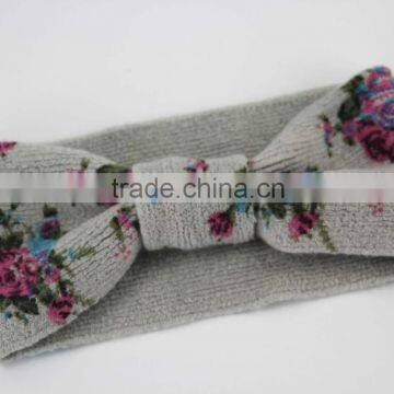 Cheap Floral Print Fabric Korean Baby Headband Kids Headbands photo-5