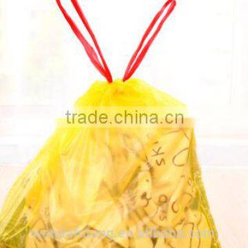 LDPE Black Heave Duty Plastic Drawstring Garbage Bag for Bin