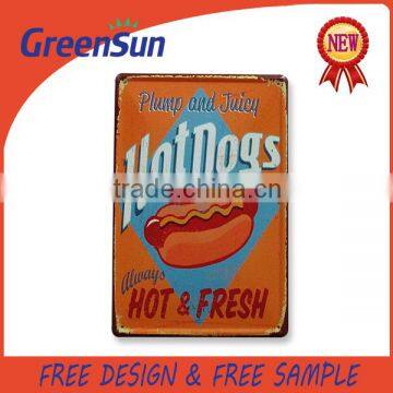 Embossed Printed Metal Tin Sign