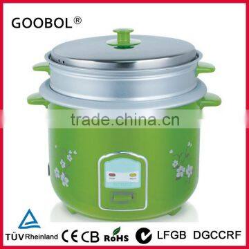 Cylinderical Rice Cooker With Steamer & Color