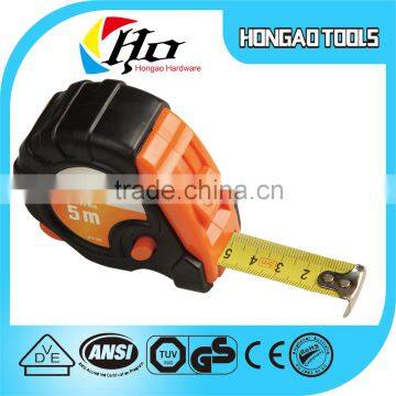 Three brake/trig/lock/stop rubber tape measure